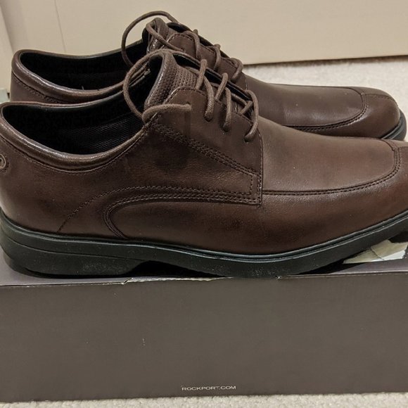 New Men's Rockport brown leather shoes size 9.5 - Picture 2 of 7